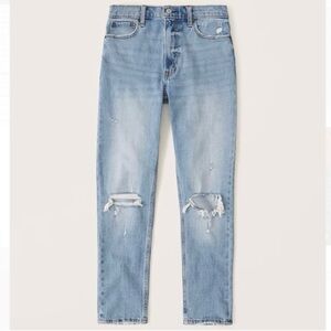 Abercrombie Curve Love Skinny High Rise Ripped Jeans